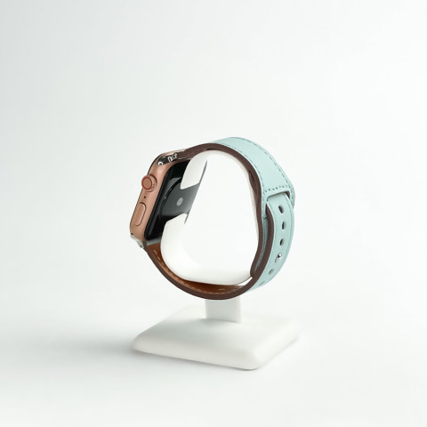 Кожаный ремешок Leather Rivet Clasp на Apple Watch 38/40/41mm Pale blue